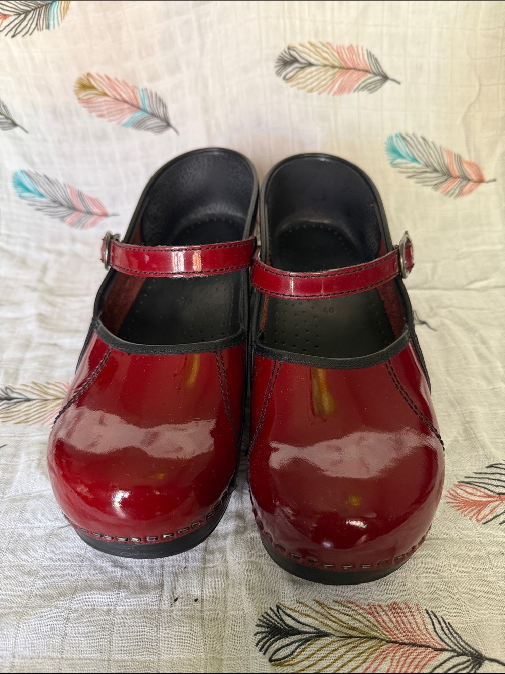 Danso Marcelle Ruby Red Patent Mary Jane Clog